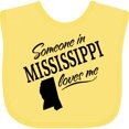 thumbnail image 3 of Inktastic Someone in Mississippi Loves Me Boys or Girls Baby Bib, 3 of 4