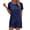 Underpants for women plus size-Navy, variant on Guieoi Summer Two-Piece Outfit Solid-Color Short-Sleeve Top and Pants Casual Matching Set Pink XL