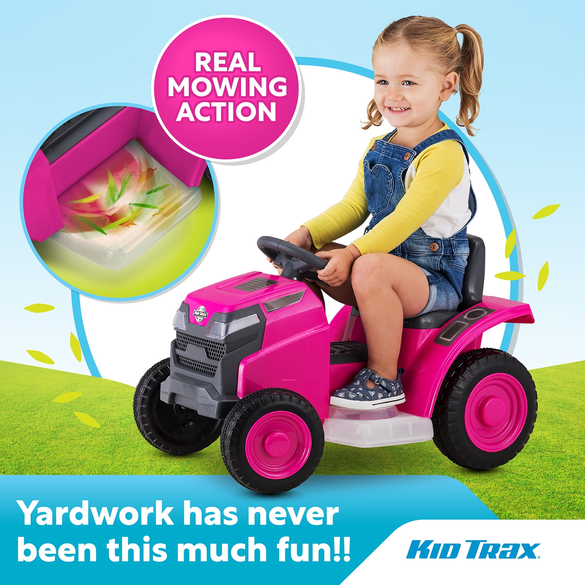 6V Mow and Go Ride On Lawn Mower - Electric Cars for Kids, Toddler Outdoor Toys, Kids Ride On Toys, Easy Drive, Durable, Ages 18-30 Months, 44 lbs. 1.5 MPH