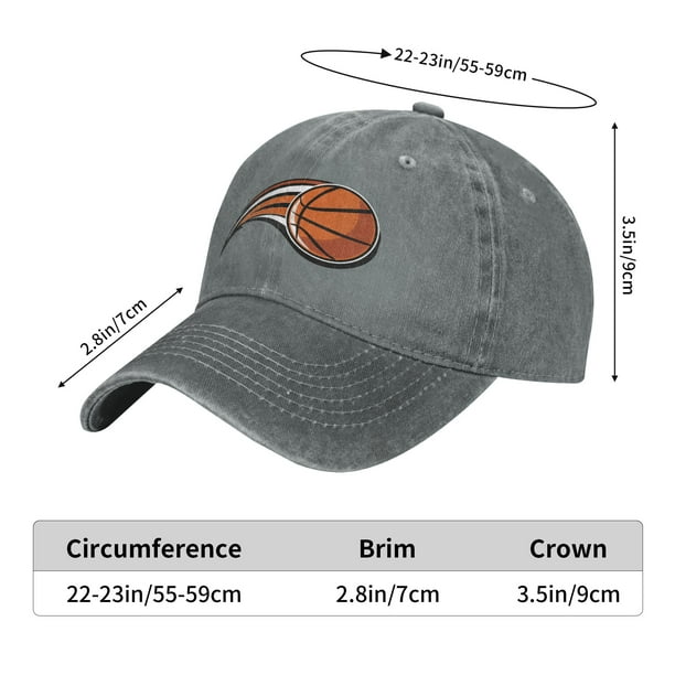 DouZhe Adjustable Washed Cotton Baseball Cap Basketball Clip Art Vector Prints Vintage Dad Hat Unisex Sports Caps Gray