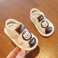 thumbnail image 2 of HUANBAI Baby 2024 Little Sandals Walking Shoes Soft Sole Baotou Shoes 3-6 Months, 2 of 9