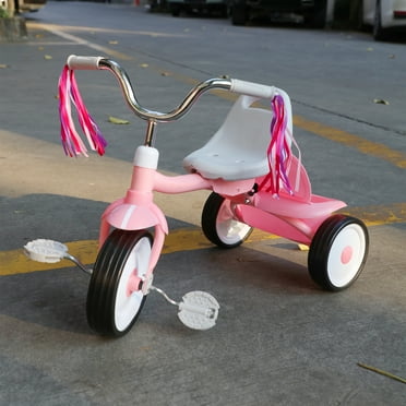 Toddler Tricycle with Storage Basket and Lights, Tricycle for 1-5 Years Old Boys Girls