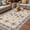 Beige, variant on Red Boho Outdoor Rug for Patio/Deck/Porch, Non-Slip Large Area Rug 5 x 8 Ft, Country Tribe Ethnic Geometric Stripes Art Indoor Outdoor Rugs Washable Area Rugs, Reversible Camping Rug Carpet Runner