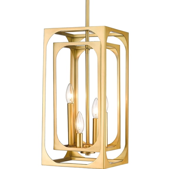 Z-Lite 3038-4 Easton 4 Light 10" Wide Mini Pendant - Brass