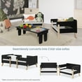 thumbnail image 6 of Dream on Me Osko Convertible Toddler Bed, Made with Sustainable New Zealand Pinewood, Black, 6 of 8