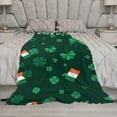 thumbnail image 4 of Sofa Vama Ropa de Cama Manta de franela suave y cálida para el Día de San Patricio, ideal para adultos y niños, ideal para sofá, silla, decoración del hogar, regalos para Navidad. for Navideño, 4 of 4