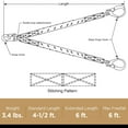 thumbnail image 3 of AFP 6FT Double Leg Internal Shock Absorbing Safety Fall Protection Lanyard with Dual Pelican Rebar & Snap Hook |Heavy-Duty Webbing | OSHA & ANSI Rated (Steel), 3 of 8
