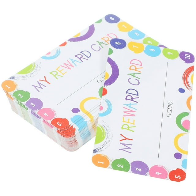 Miangastore 150 Sheets of Students Award Cards Punch Cards Reward Cards Incentive Award Cards for Classrooms