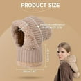 thumbnail image 5 of 2026 New 3 in 1 Beanie Hat for Women, Winter Hat with Scarf & Mask, Fleece Lined Windproof Neck Gaiter & Face Mask, 5 of 6