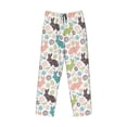 thumbnail image 6 of Uemuo Easter Rabbit Pattern Men's Wide Leg Palazzo Lounge Pants with Pockets Light Weight Loose Comfy Casual Pajama Pants-Medium, 6 of 9