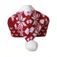 thumbnail image 2 of KYAIGUO Christmas Dog Hat Pet Cap With Pompon Knit Crocheted Snood Neck Ear Warmer Headband Protector for Small And Medium Dogs Cats Pet, 2 of 10