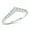 Silver, variant on Sterling Silver Clear Cubic Zirconia V Shape Band Ring Size 4