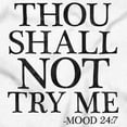 thumbnail image 2 of Funny Thou Shall Not Try Me Joke Unisex Plus Fleece Graphic Hoodie Brisco Brands 3X, 2 of 6