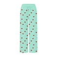 thumbnail image 5 of LEJHVAQK Valentine's Day Pajama Pants for Women Heart Printed Pjs Sleep Pants Comfort Waist Wide Leg Lounge Pants with Adjustable Drawstring, 5 of 6