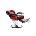 thumbnail image 3 of Sillón Para Barbería Vanlig Pompeya Color Rojo Con Negro, 3 of 4