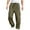 Army Green Pants, variant on KIJBLAE Men Fashion Mid Waist Cargo Pants Work Comfy with Pockets Pants Straight Leg Leisure Drawstring Pants Trendy Relaxed Solid Loose Zip Classic Army Green M