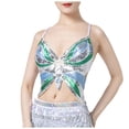 thumbnail image 1 of FhsagQ Bra Bras for Women Women Sequin Performance Top Belly Dance Bra Stage Party Performance Top Bras for Women Bras Plus Women Bras Light Green One Size, 1 of 5