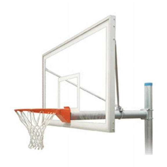 Renegade Supreme Steel-Acrylic In Ground Fixed Height Basketball System, Scarlet