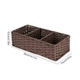 thumbnail image 3 of Fufafayo Paper Rope Woven Divided Storage Basket 3 Compartment Organizer, Bathroom Toiletries Caddy, Wicker Boho Home Decor for Shelf Counter Vanity, 3 of 6