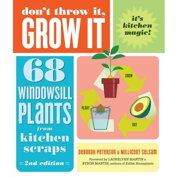 Don't Throw It, Grow It, 2nd Edition: 68 Windowsill Plants from Kitchen Scraps, (Paperback)
