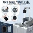 thumbnail image 6 of OGGDUJW Travel Neck Pillow with 100% Memory Foam, Cooling & Breathable Washable Cover, Travel Pillows for Airplanes, with Eye Mask, Earplugs & Bag (Grey), 6 of 8