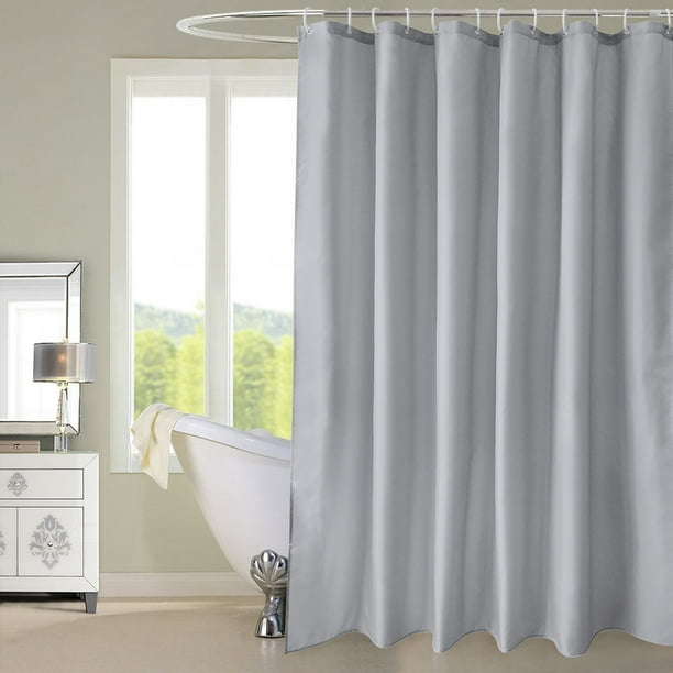 Light Gray Fabric Shower Curtain Liner, 72