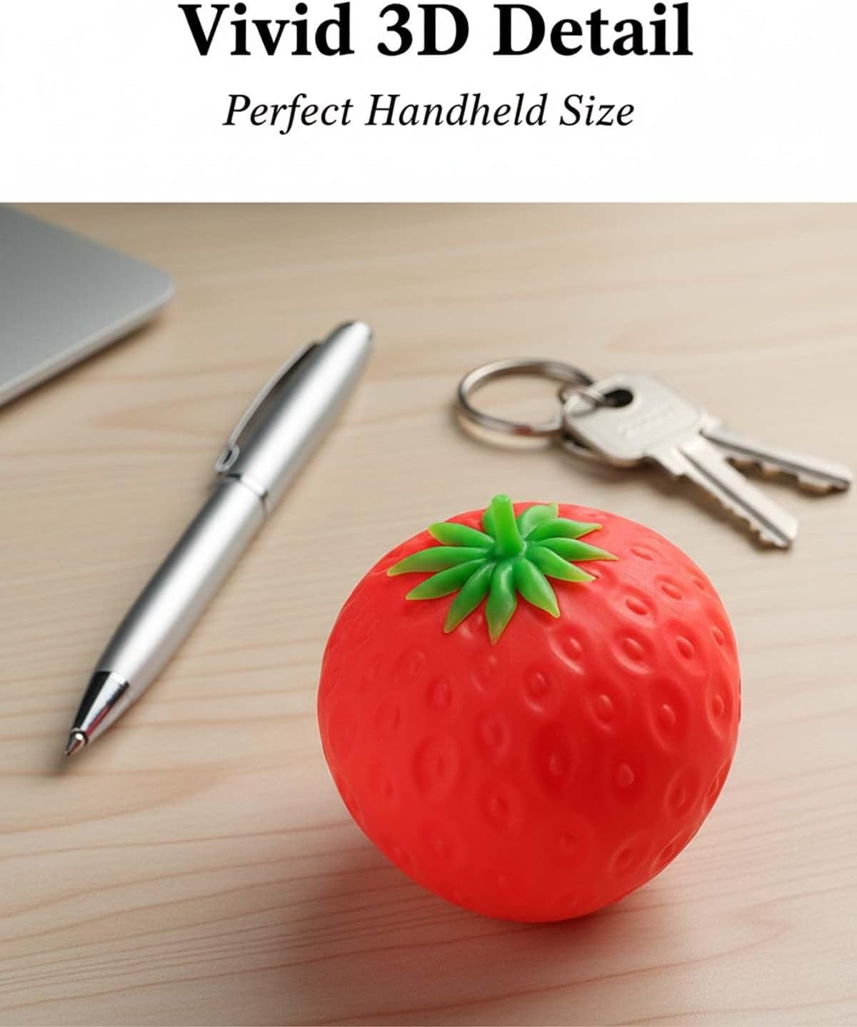 Giant Strawberry Squishy, Classic Slow-Rise Strawberries Squishies, Jumbo Sunny Days Fruit Toys, Big Large Rebound Cute Stress Balls, Desk Party Favors Ideas Gifts Fidget Adults
