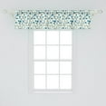 thumbnail image 2 of Ambesonne Geometric Window Valance, Abstract Lines Dots, 54" X 12", Blue Eggshell Black, 2 of 3