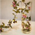 thumbnail image 2 of 6.5ft 20 LED LED String Light Battery Powered Night Lights Copper Wire Home Decoration for Christmas Halloween Party Wedding(White&Pink Flower), 2 of 5