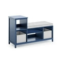 thumbnail image 6 of Martha Steward Kids' Reading Nook - Navy: Children's Bedroom Multi-Purpose Book Bench and Toddler Toy Storage Bookshelf with Bins, 6 of 6