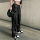 thumbnail image 5 of Pantalones Anchos Pantalones femeninos American Street Cargo Pants Casual para la playa al aire libre (Black S) Cgtredaw para Mujer Negro T S, 5 of 6