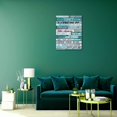 thumbnail image 2 of Waykingo Teal Motivational Mural 12” x 16” Framed Canvas Art Prints, 2 of 5