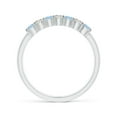 thumbnail image 2 of ANGARA Natural Half Eternity 7 Stone Aquamarine & Diamond Wedding Ring in 925 Sterling Silver for Women (Size-2.5mm) | March Birthstone, Anniversary, Jewelry Gift for Women | Natural Aquamarine Ring, 2 of 8