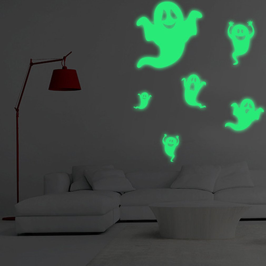 3289 3D Ghost Glow In The Dark Wall Stickers Luminous Fluorescent Wall
