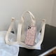 thumbnail image 4 of Bolsa 3 piezas moda mujer hombro transparente verano playa grande (rosa) Ndcxsfigh Para Estrenar, 4 of 9