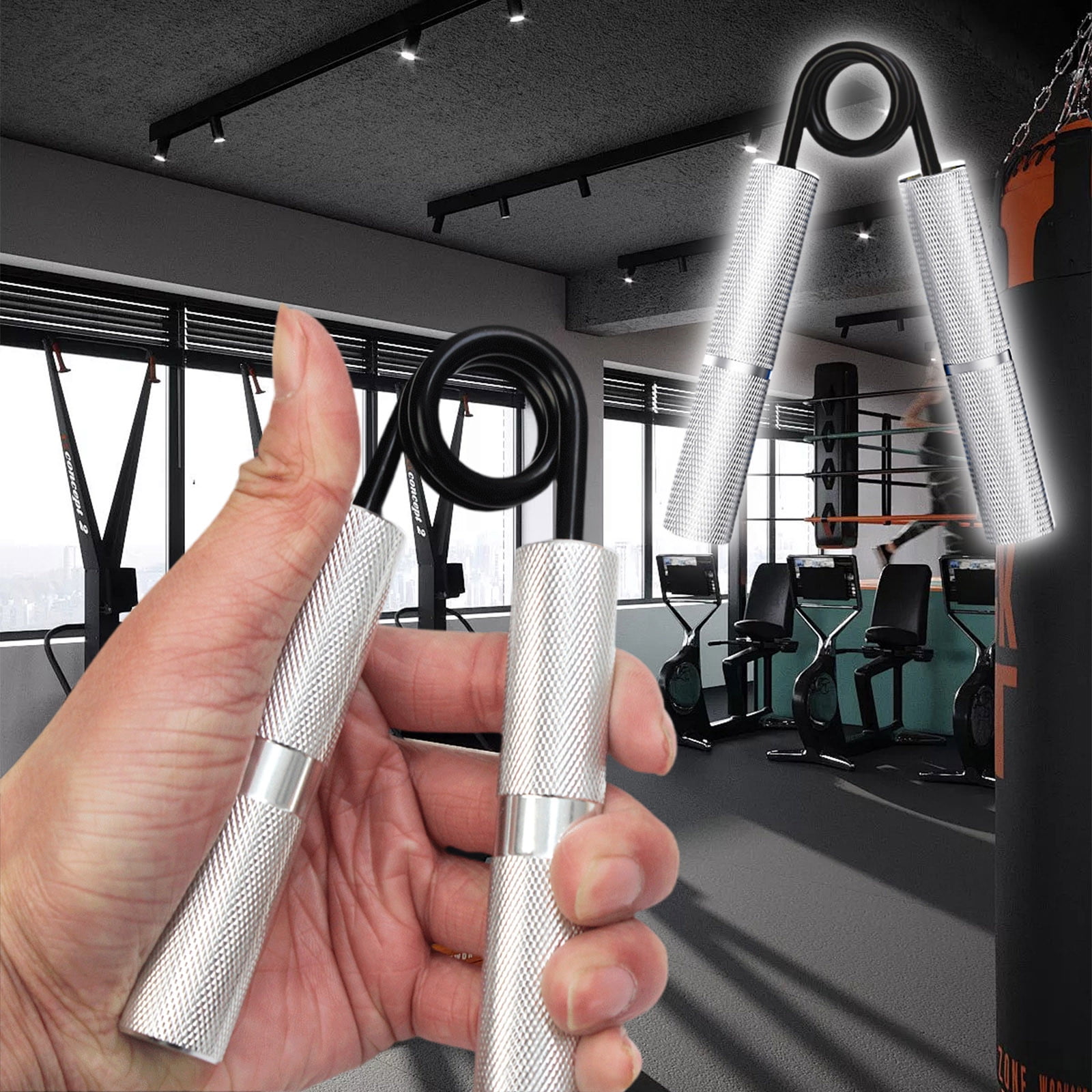 A 4 Pack Metal Hand Grip Strength Trainer Set 50 100 150 200 Lb Adjustable Forearm Exerciser Rehabilitation Tool Fun