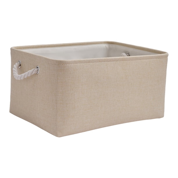 Cateissary Cesta de almacenamiento grande de apariencia moderna, organiza con estilo, resistente y duradero, ahorra espacio Almacenamiento y organización del hogar Beige