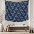 thumbnail image 5 of Wavy Lines Large Tapestry for Bedroom Wall Hanging Tapestry, Abstract Minimalist Pattern Navy Blue Ceiling Backdrop Tapestries Poster Blanket Wall Decor for Teens Room Living Room Dorm 86" x 104", 5 of 8