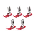 thumbnail image 1 of Uxcell MT-18 Pie de Prensa Preciso Extra Delgado de Plástico Rojo para Máquinas de Coser 5pcs, 1 of 2