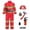 Red, variant on Firefighter Set for Kids with Tool, Halloween Fireman Outfit Toys for Boys and Girls Birthday Party Dress Up 8PCS