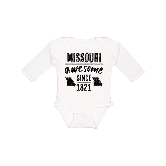 Inktastic Missouri Awesome Since 1821 Boys or Girls Long Sleeve Baby Bodysuit