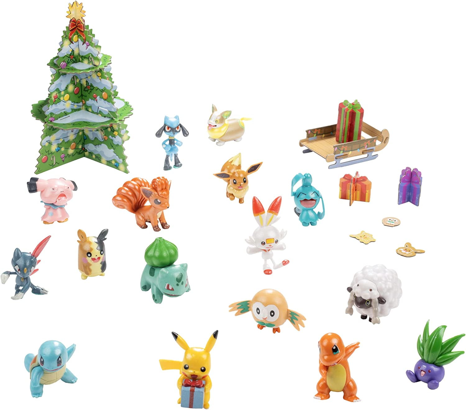 Pokémon Holiday Advent Calendar for Kids, Boys & Girls - 24 Piece Gift  Playset - Characters Featured: Pikachu, Eevee, Charmander & More! - 16  Holiday