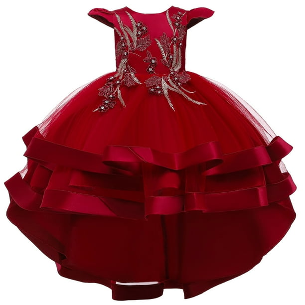 Vestido infantil Vestido de princesa Vestido de niña Vestido de novia Vestido de noche Vestido bordado pesado Verano