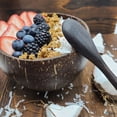 thumbnail image 5 of Elyon Tableware® Handcrafted Natural Coconut Bowl, Gift Set of 4 Jumbo Bowls, 4 Wooden Spoons, 4 Wooden Forks, and 4 Bamboo Straws, Eco-Friendly, 100% Organic Coconut Shell, Service for 4, 5 of 5