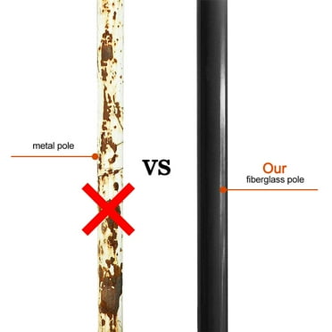 Espero Outdoor Resistant Lamp Post - 2.4"Dia x 24"H Corrosion GFRP Glass Fiber Reinforced Light Pole for Garden&Lawn(Black)