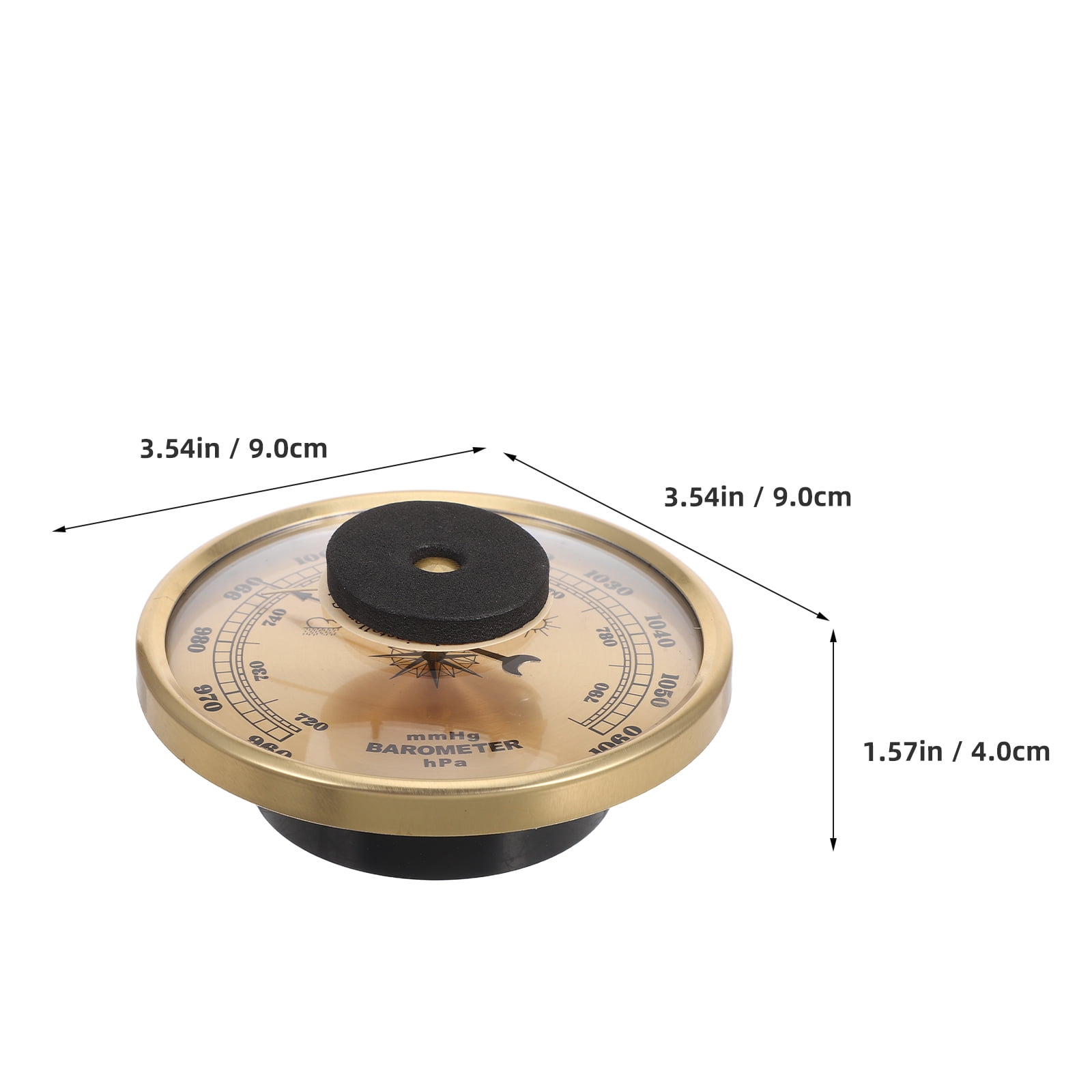 BESTYASH Multi-Function Weather Station with Golden Dial Barometer, Indoor Thermometer, and Humidity Sensor for Home Use
