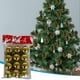 thumbnail image 1 of Puntoco Juego de caja de regalo con bolas de colores brillantes y galvanizadas para decoración de árbol de Navidad, 1 of 9