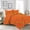 Orange-Gold, variant on 1 Piece Luxury Two Tone Diamond Ruffle Pattern Comforter Super Soft, All Season 800 Thread Count, 100% Egyptian Cotton, King/California King Size Teal-Gold Color