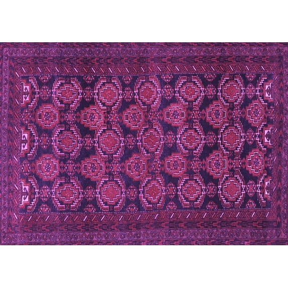 Ahgly Company Indoor Rectangle Persian Purple Traditional Area Rugs, 6' x 9'