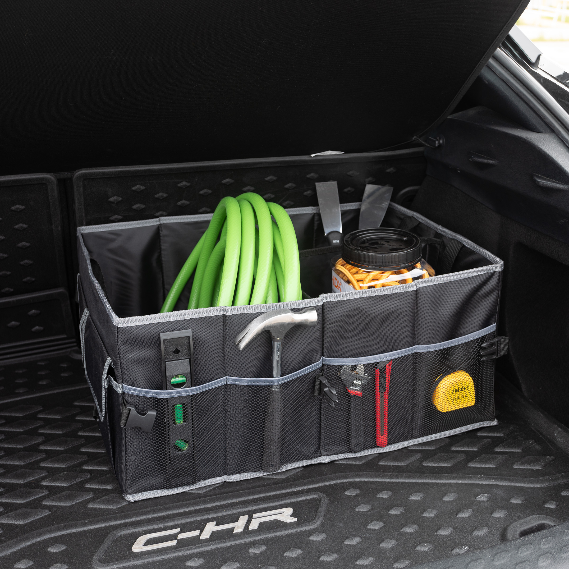 Stalwart Folding Car Trunk Organizer - Car Storage for SUV, Truck, or Sedan